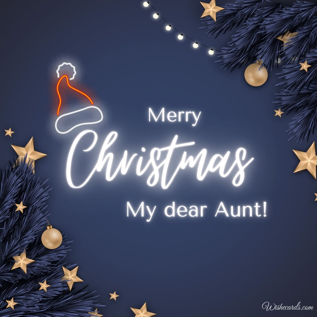 Merry Christmas Cards for Aunt