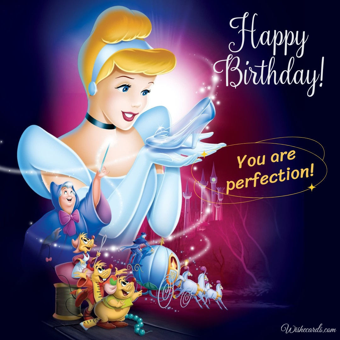 Cinderella Happy Birthday Image