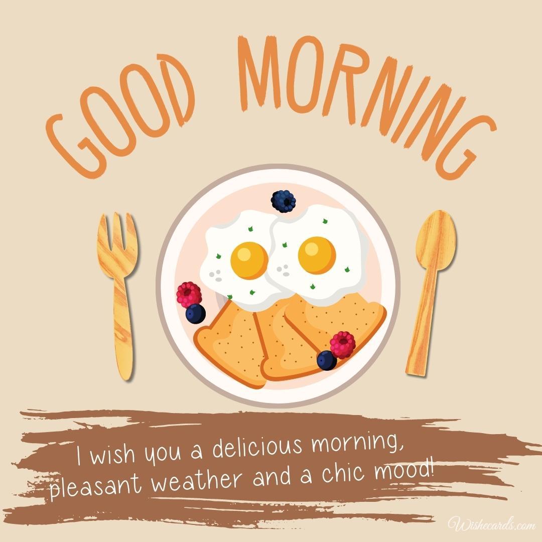 Cool Morning Card with Funny Wish