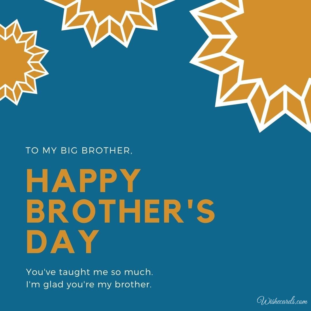 Cool National Brother's Day Ecard