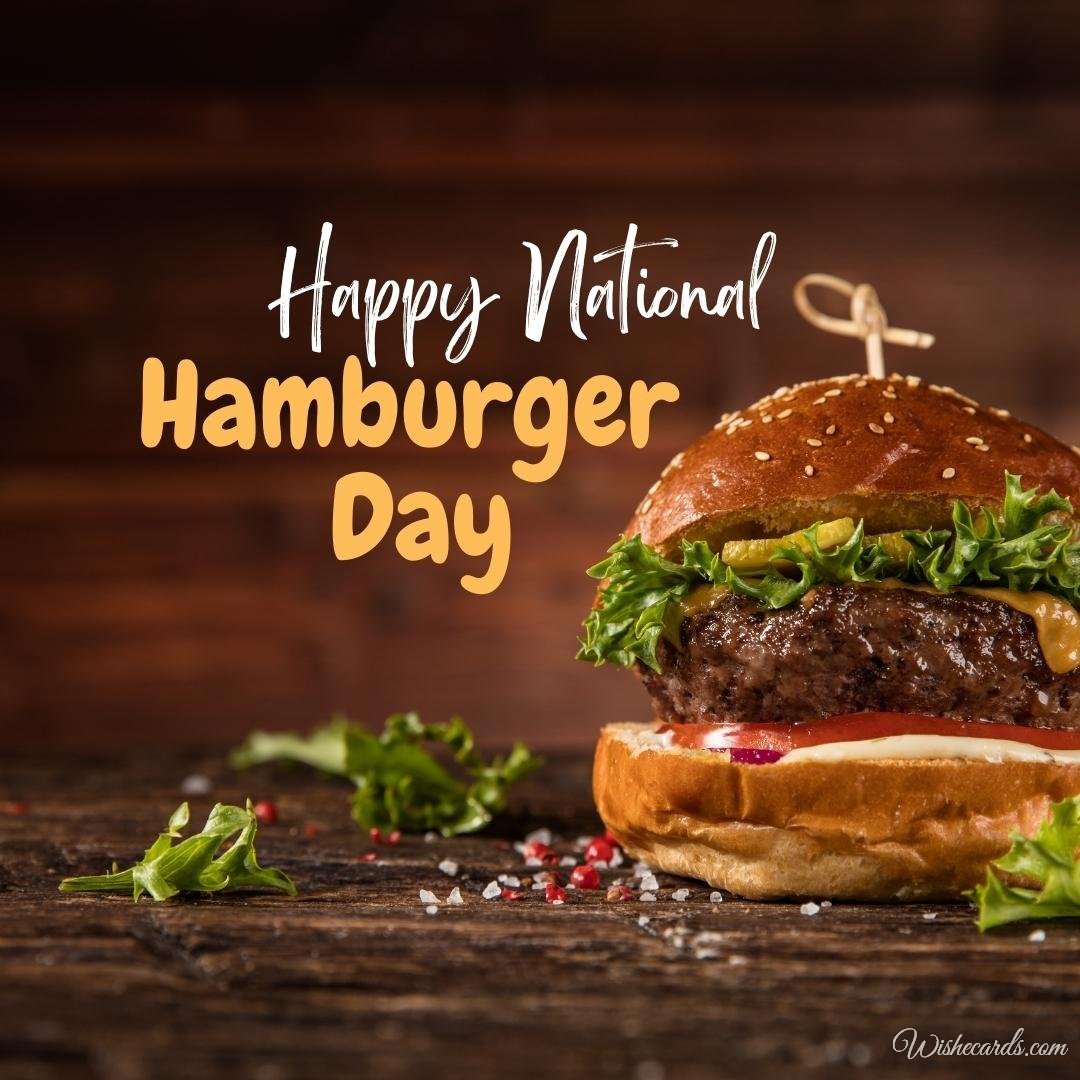 Cool National Hamburger Day Ecard