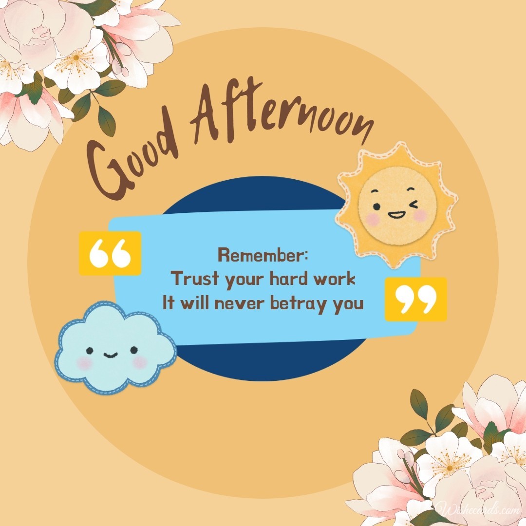 Cute Good Afternoon Card