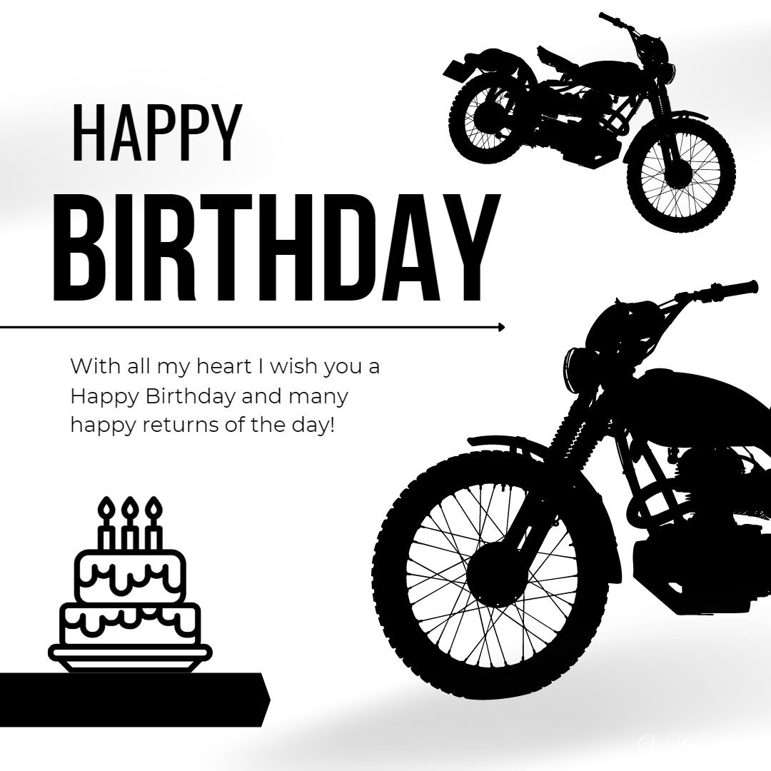 Free Birthday Card With Motorcycle
