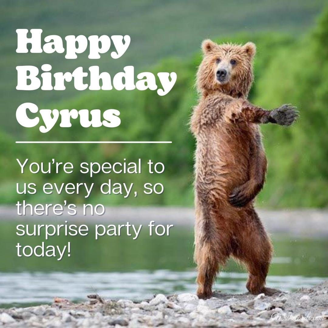 Free Birthday Ecard for Cyrus