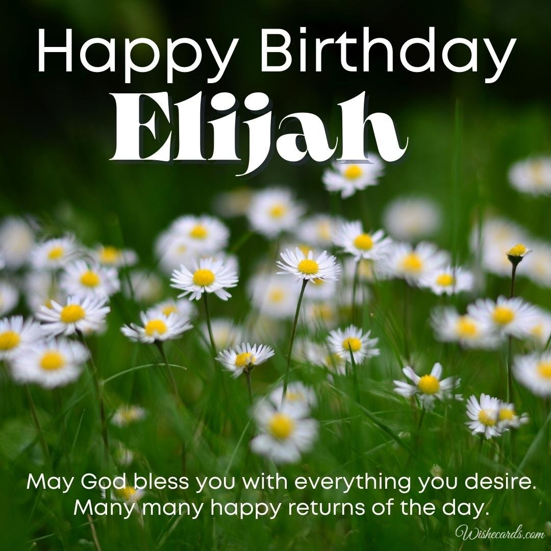 Free Birthday Ecard for Elijah