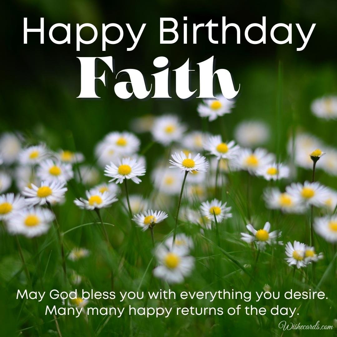 Beautiful Birthday Ecard for Faith