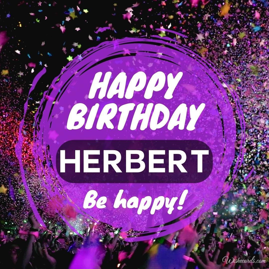Original Birthday Ecard for Herbert
