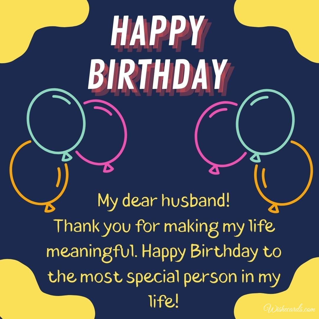 Original Birthday Ecard for Husband