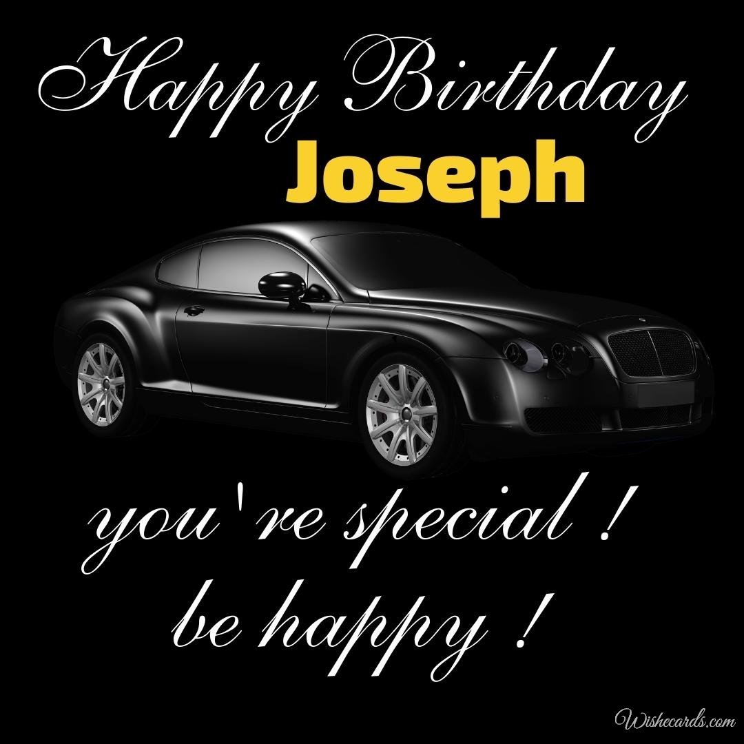 Original Birthday Ecard for Joseph