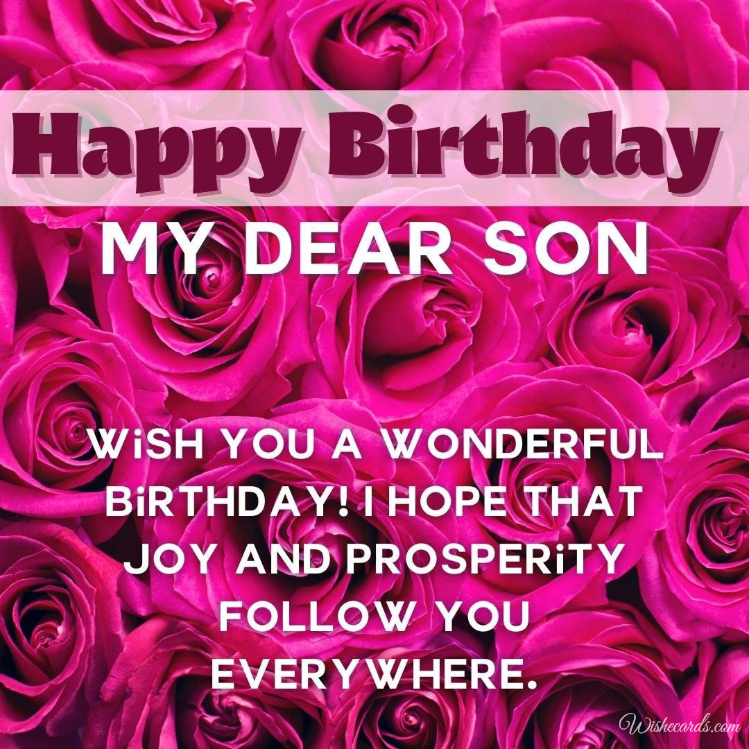 Beautiful Birthday Ecard for Son