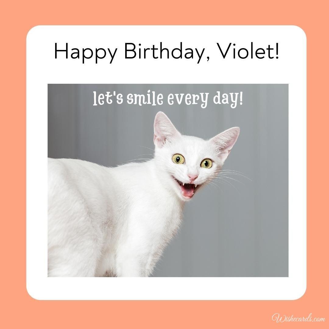 Free Birthday Ecard For Violet