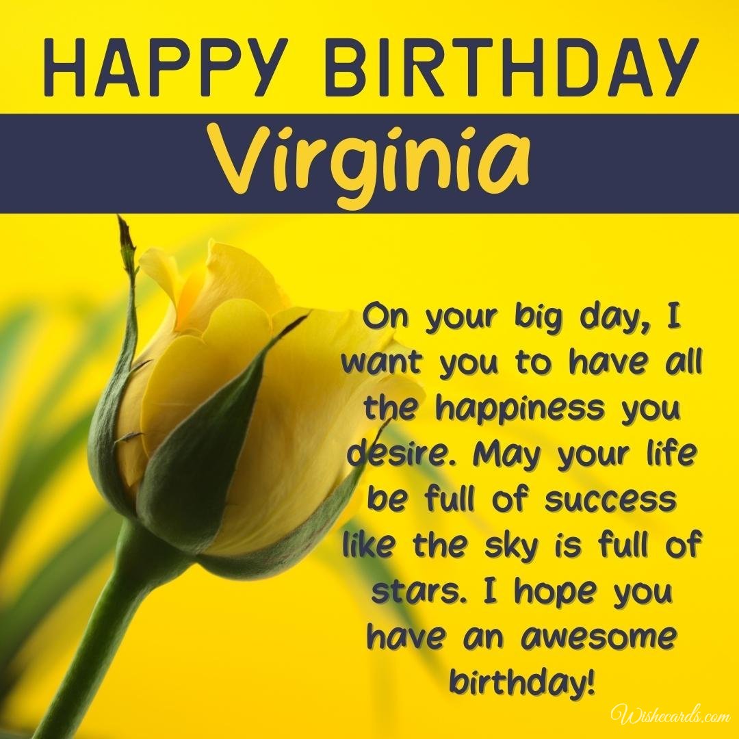 Free Birthday Ecard For Virginia