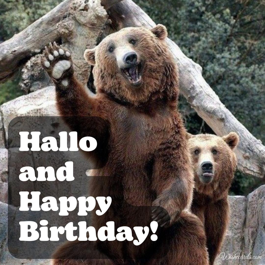 Free Birthday Ecard with Bear