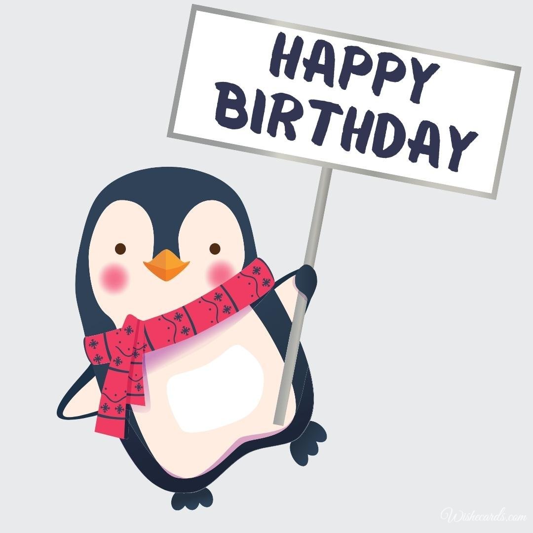 Free Birthday Ecard With Penguin