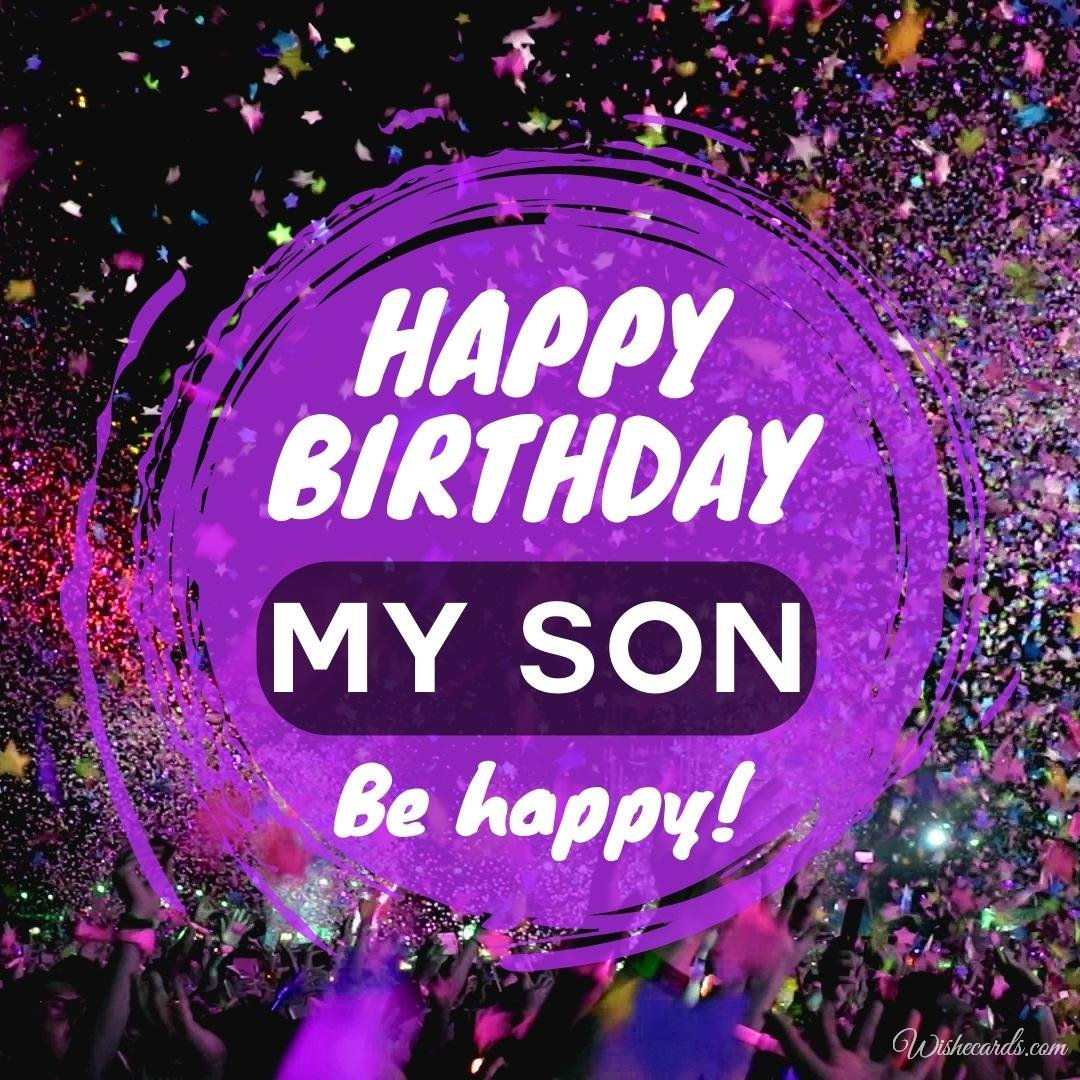 Beautiful Happy Birthday Card for Son