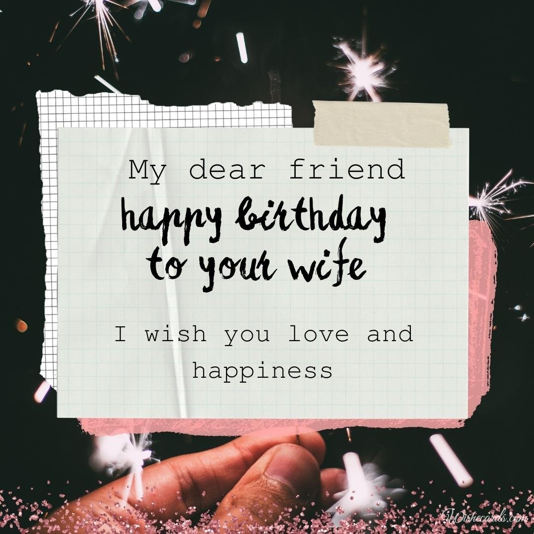 Free Wife Happy Birthday Ecard For Friend