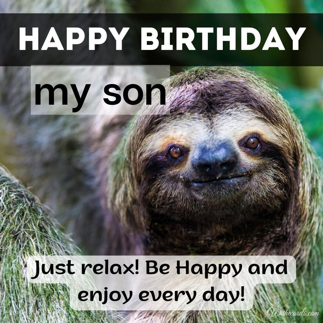 Funny Birthday Card for Son