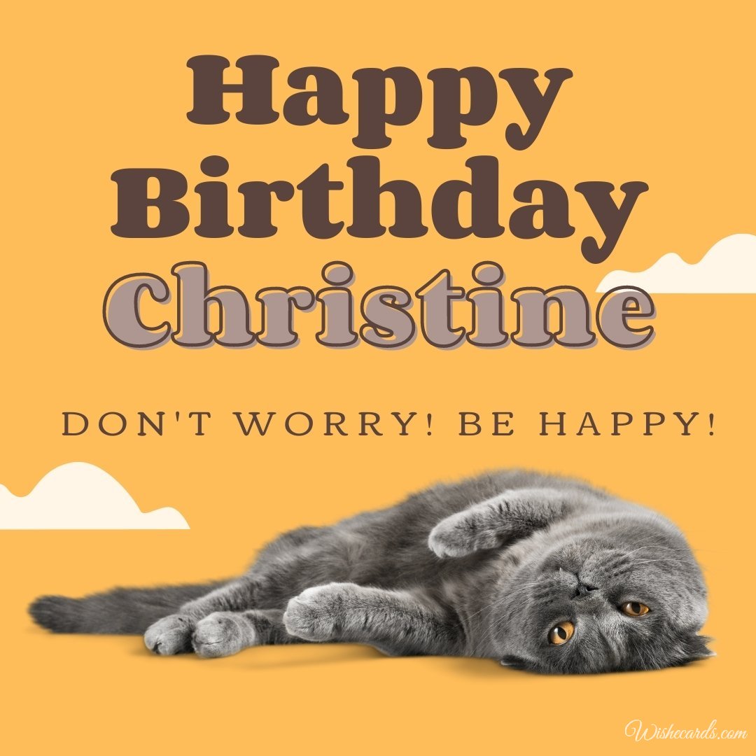 Funny Birthday Ecard for Christine