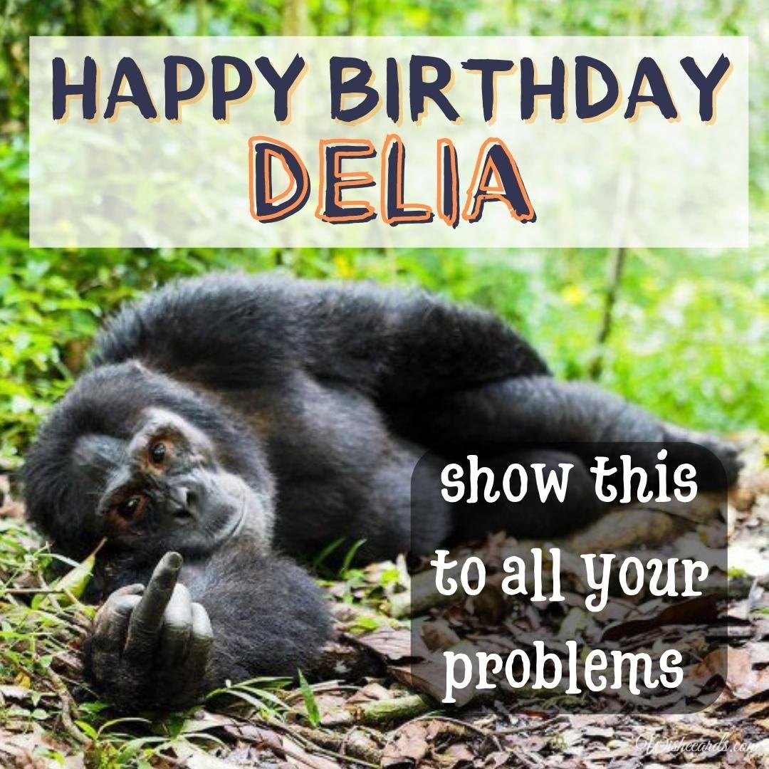 Funny Birthday Ecard for Delia