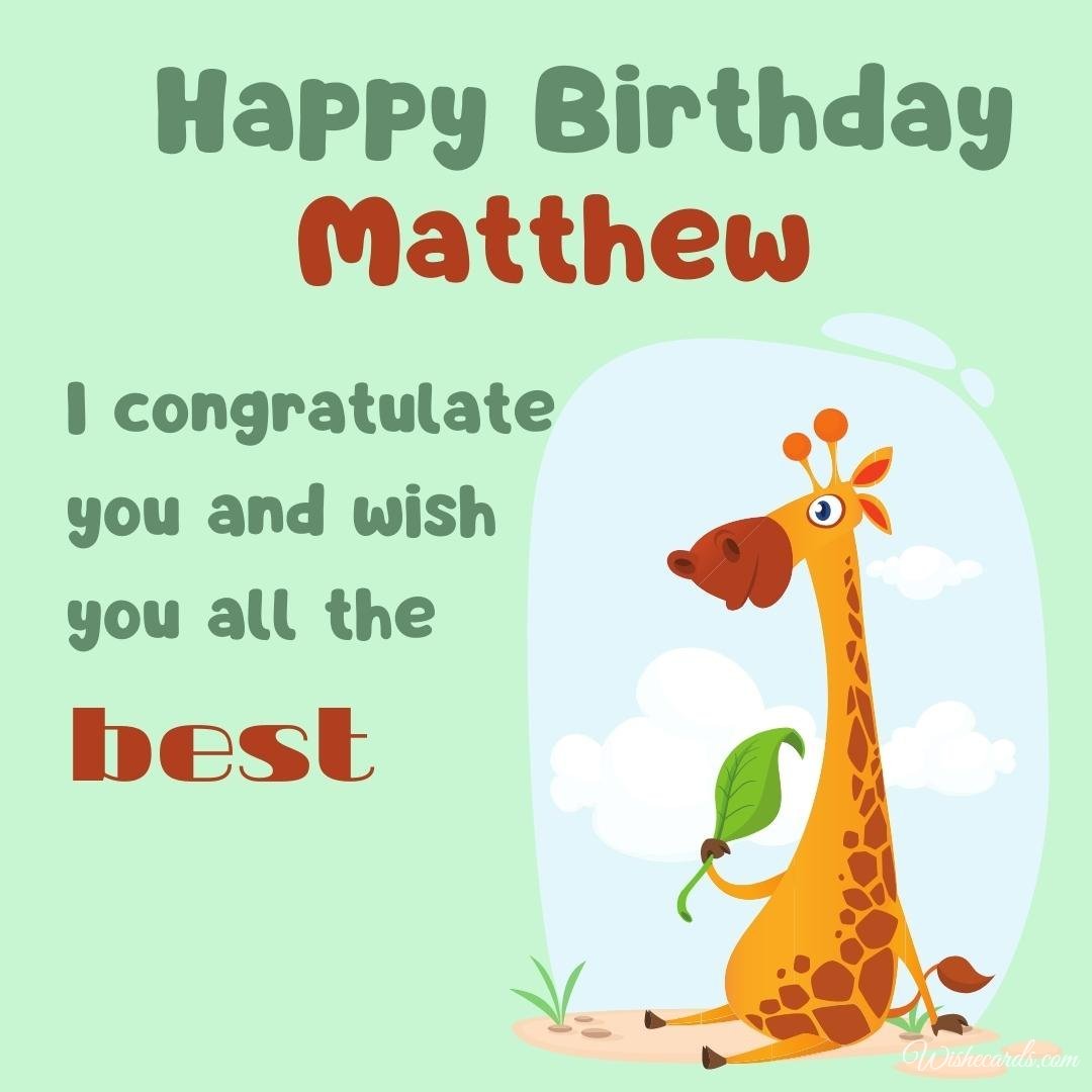 Funny Birthday Ecard For Matthew