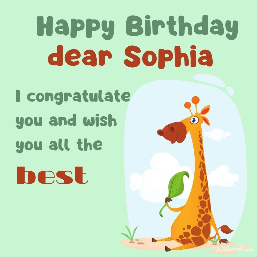 Funny Birthday Ecard For Sophia