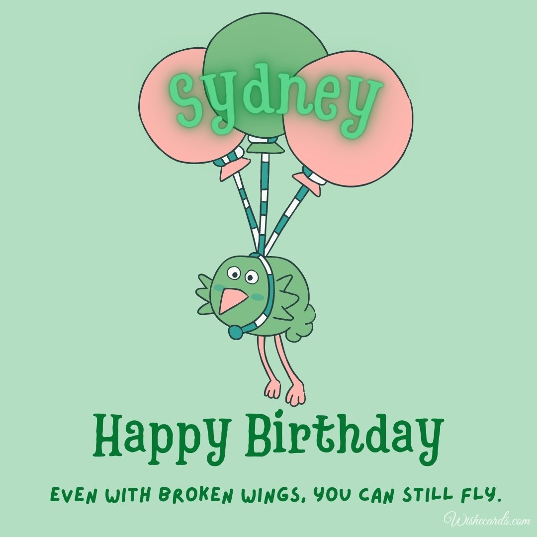 Funny Birthday Ecard For Sydney