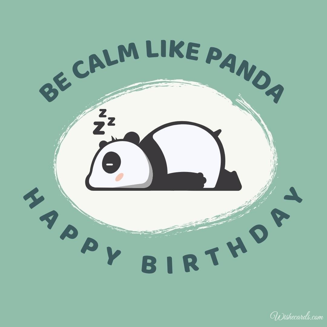 Funny Birthday Ecard With Panda