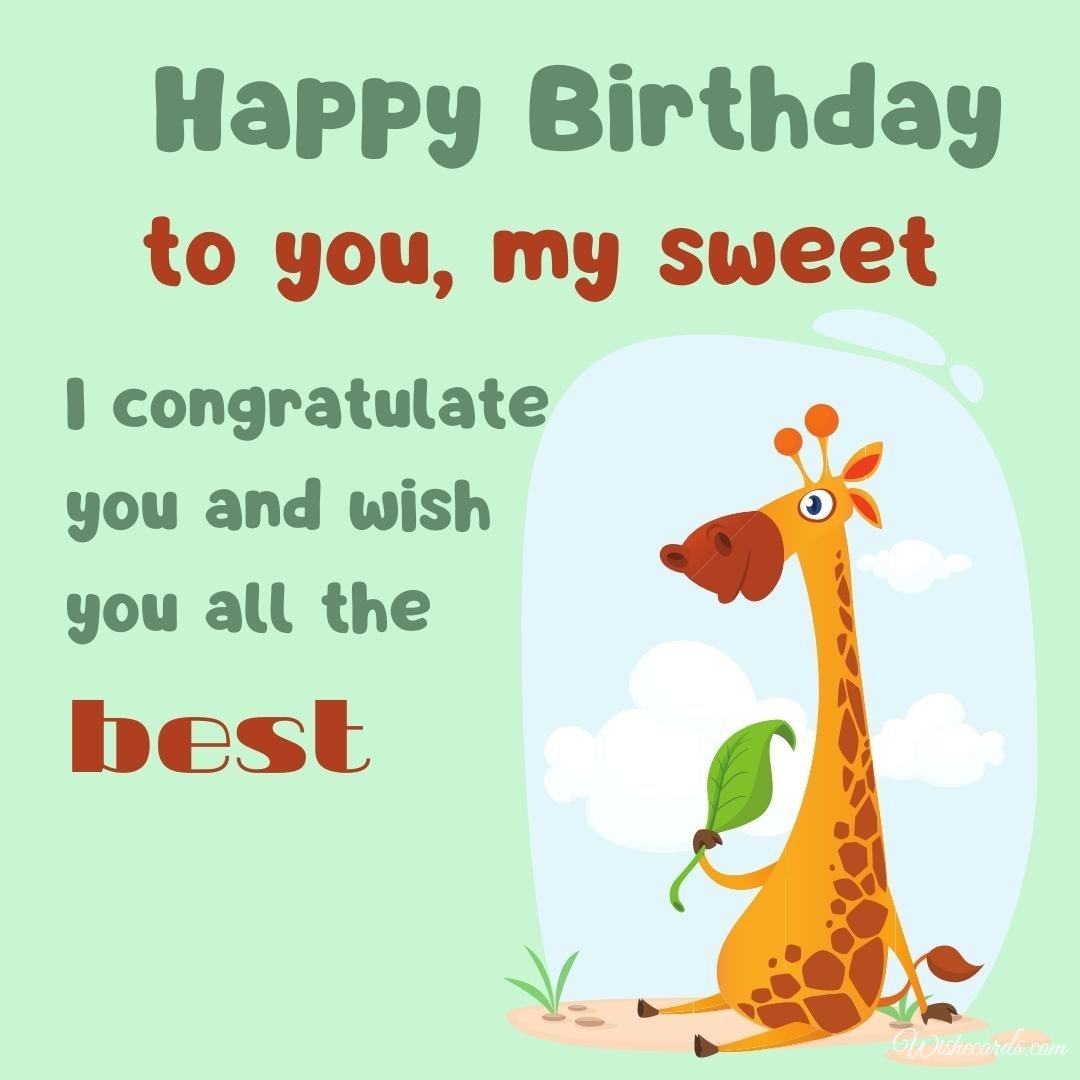 Funny Birthday Ecard with Text