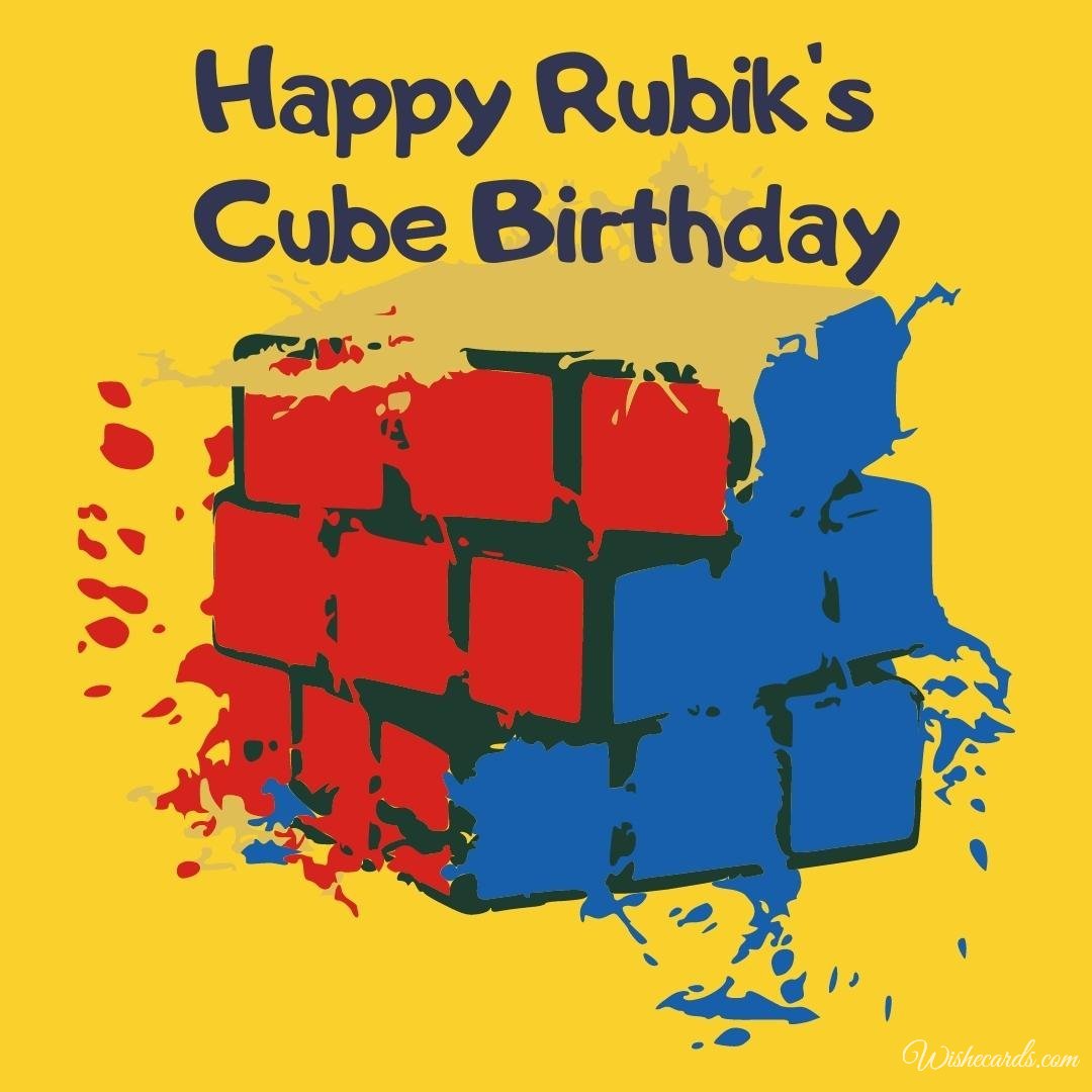 Funny Birthday Of The Rubiks Cube Ecard