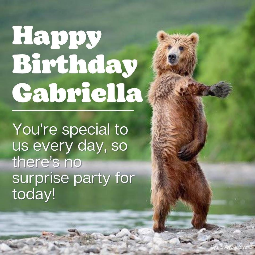 Funny Happy Birthday Ecard for Gabriella