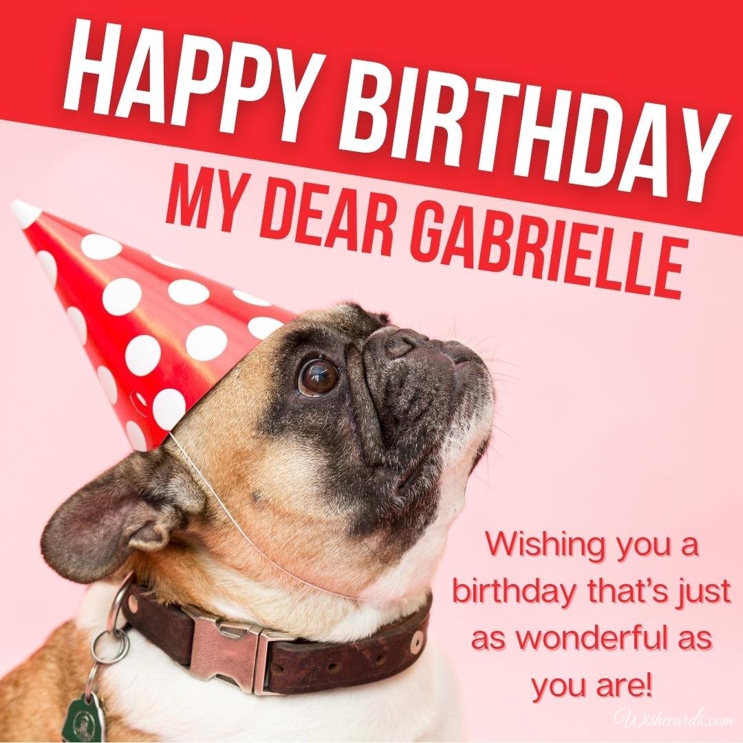 Funny Happy Birthday Ecard for Gabrielle