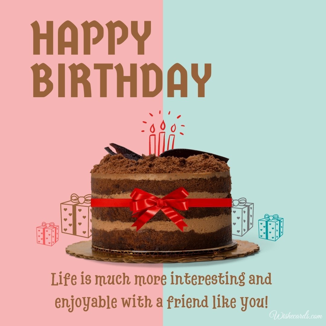 Funny Happy Birthday Ecard with Cake