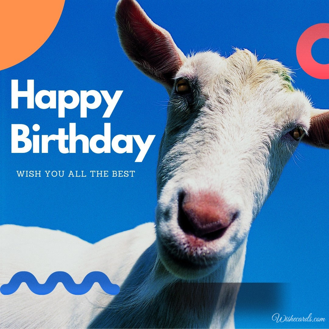 Happy Birthday Images with Goats