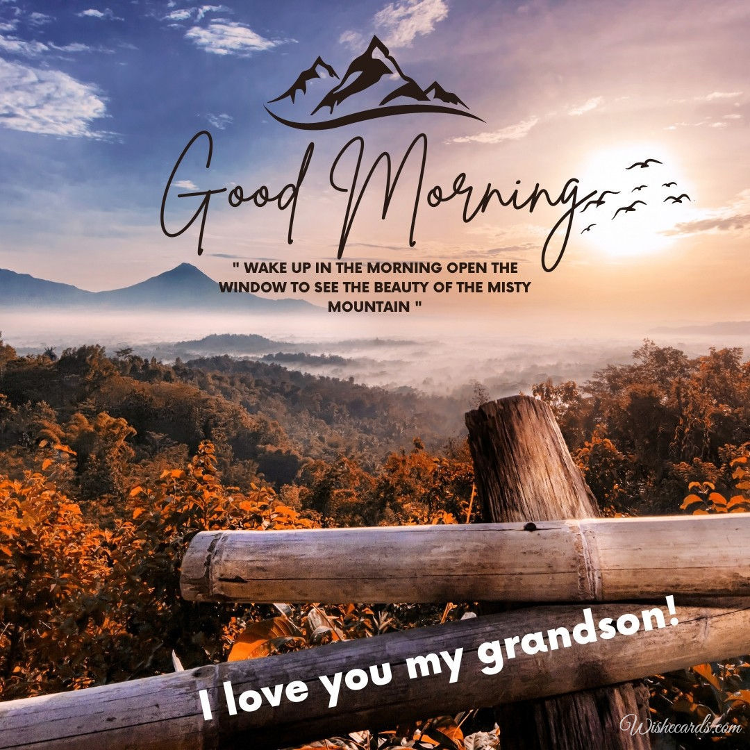 Morning Cards and Images for Grandson