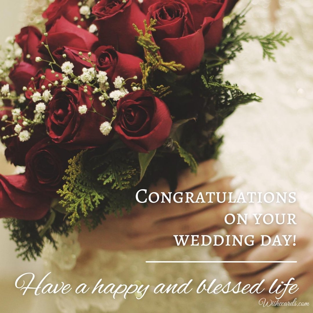 Greeting Wedding Picture With Text