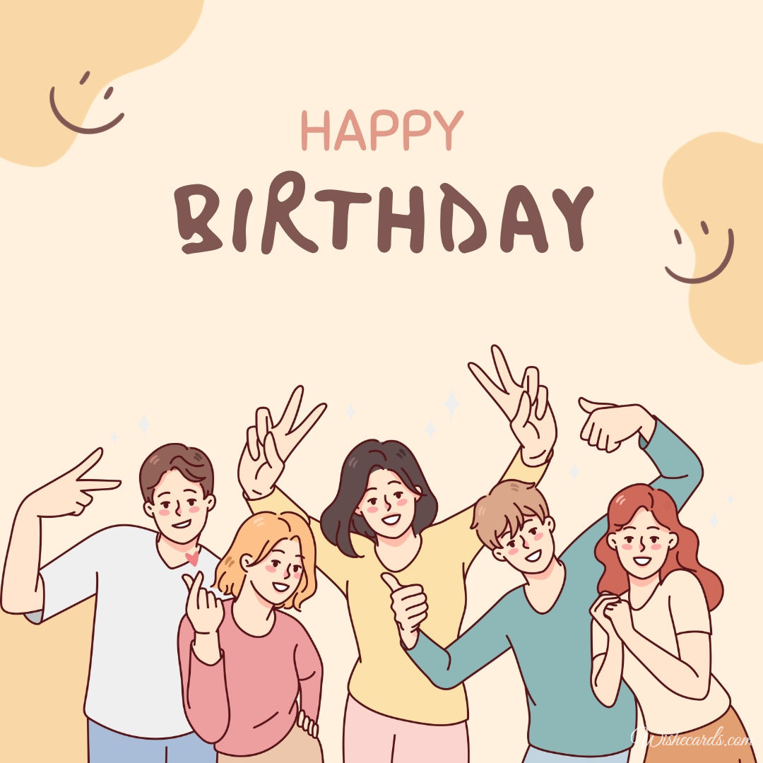 Group Virtual Birthday Card