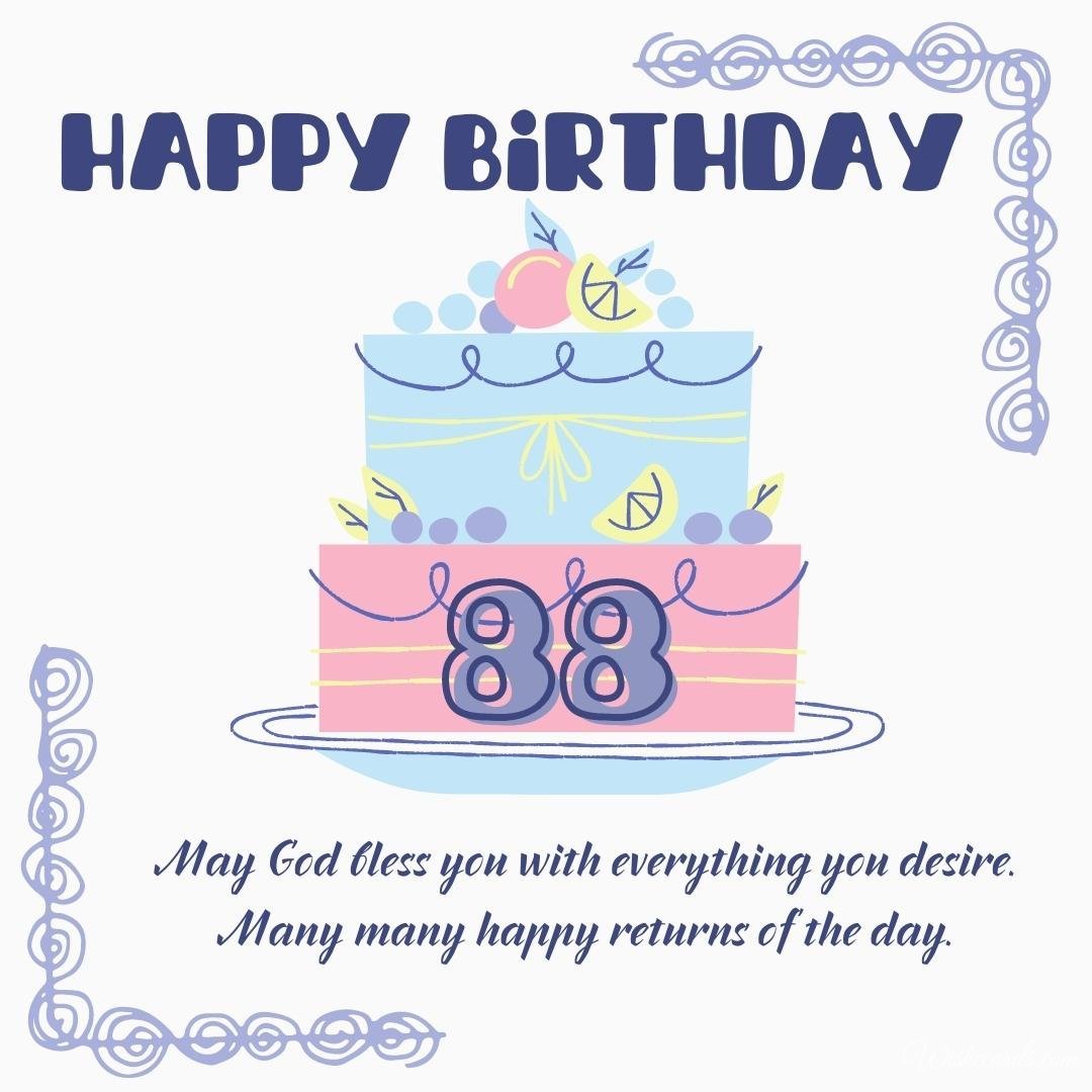 Happy 88th Birthday Card