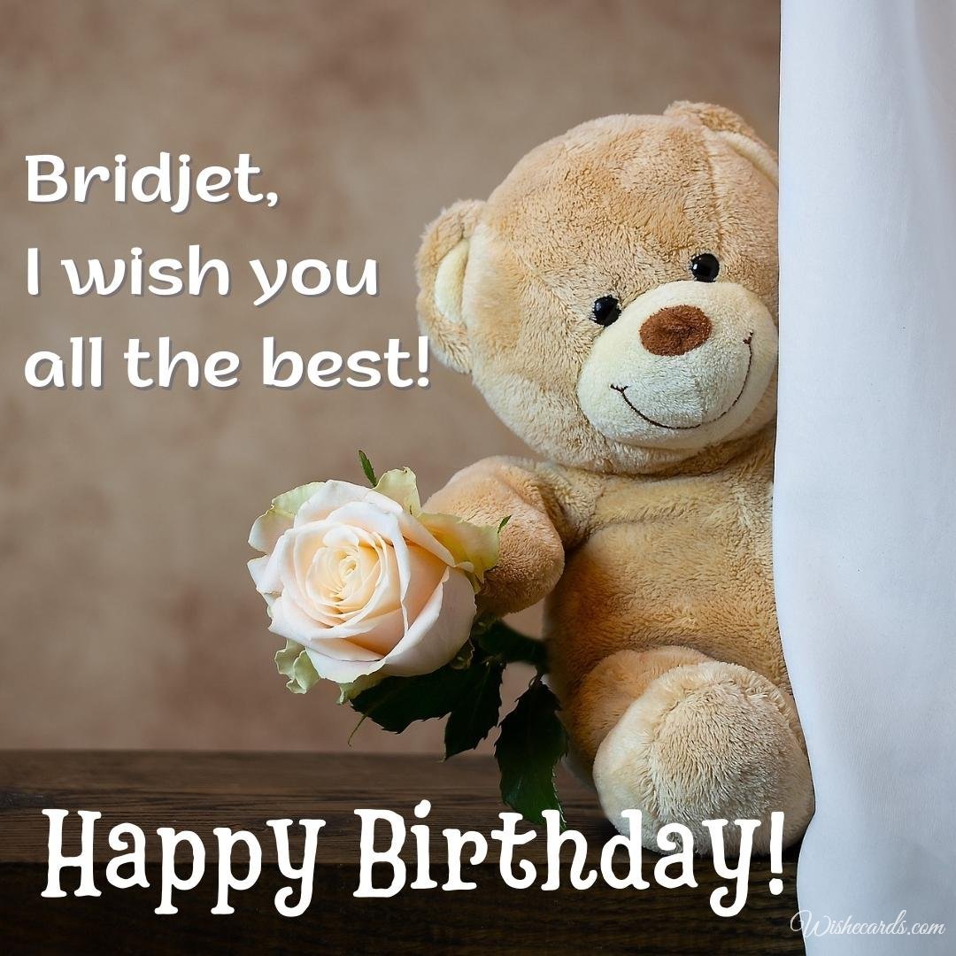 Happy Bday Ecard for Bridjet