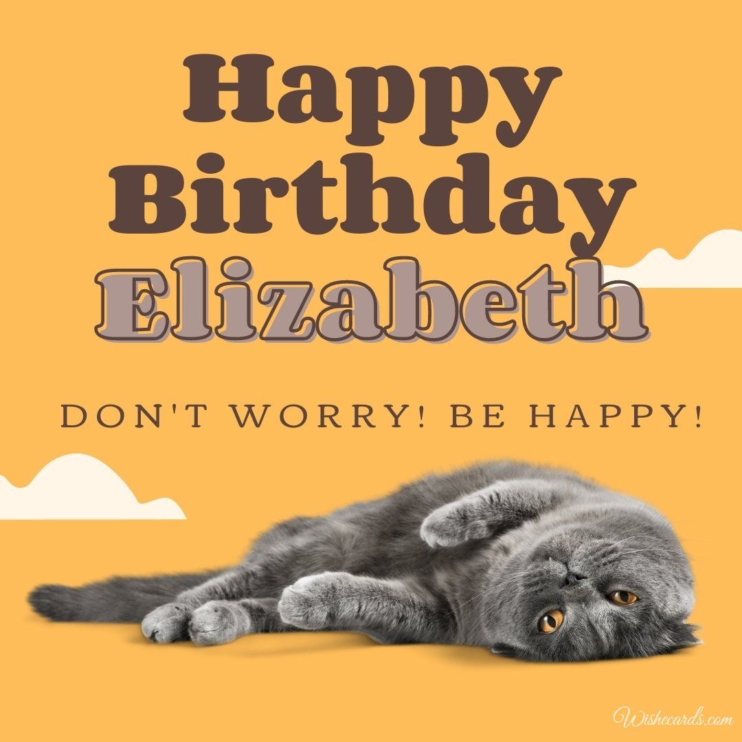 Happy Bday Ecard for Elizabeth