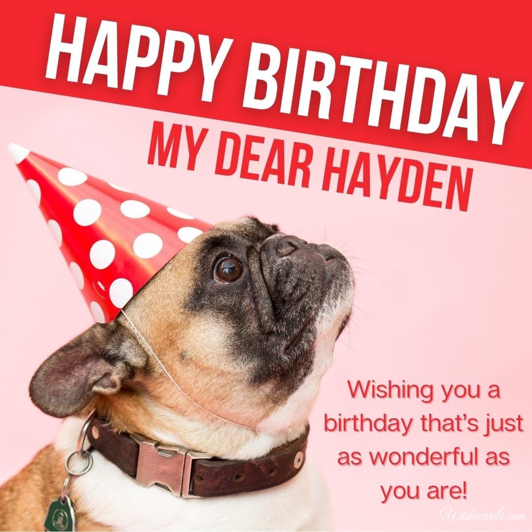 Happy Bday Ecard for Hayden