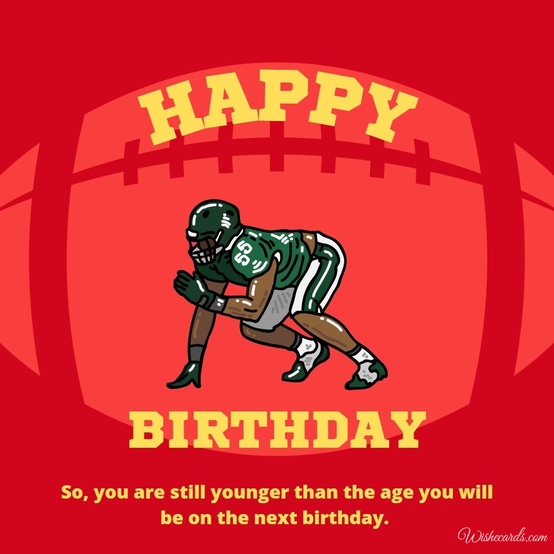 Happy Bday Ecard To Football Player