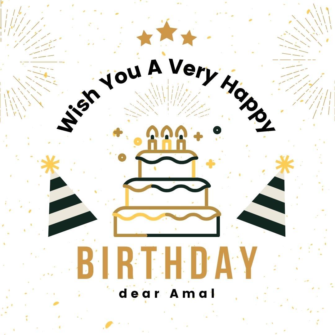 Happy Birthday Amal Cake