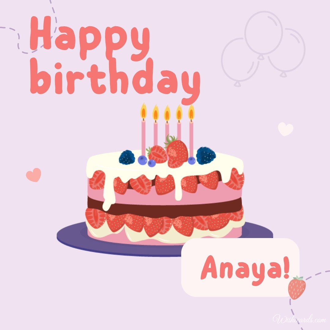 Happy Birthday Anaya Cake