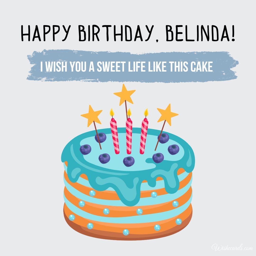 Happy Birthday Belinda Cake Image