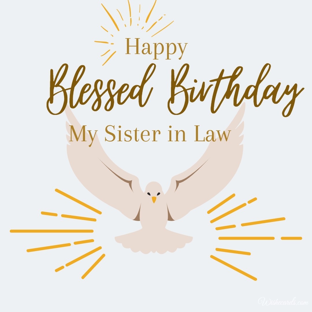 Happy Birthday Blessings Sister in Law Image