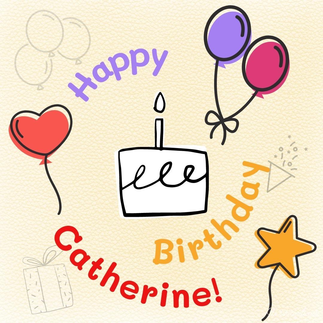 Happy Birthday Catherine Cake Image