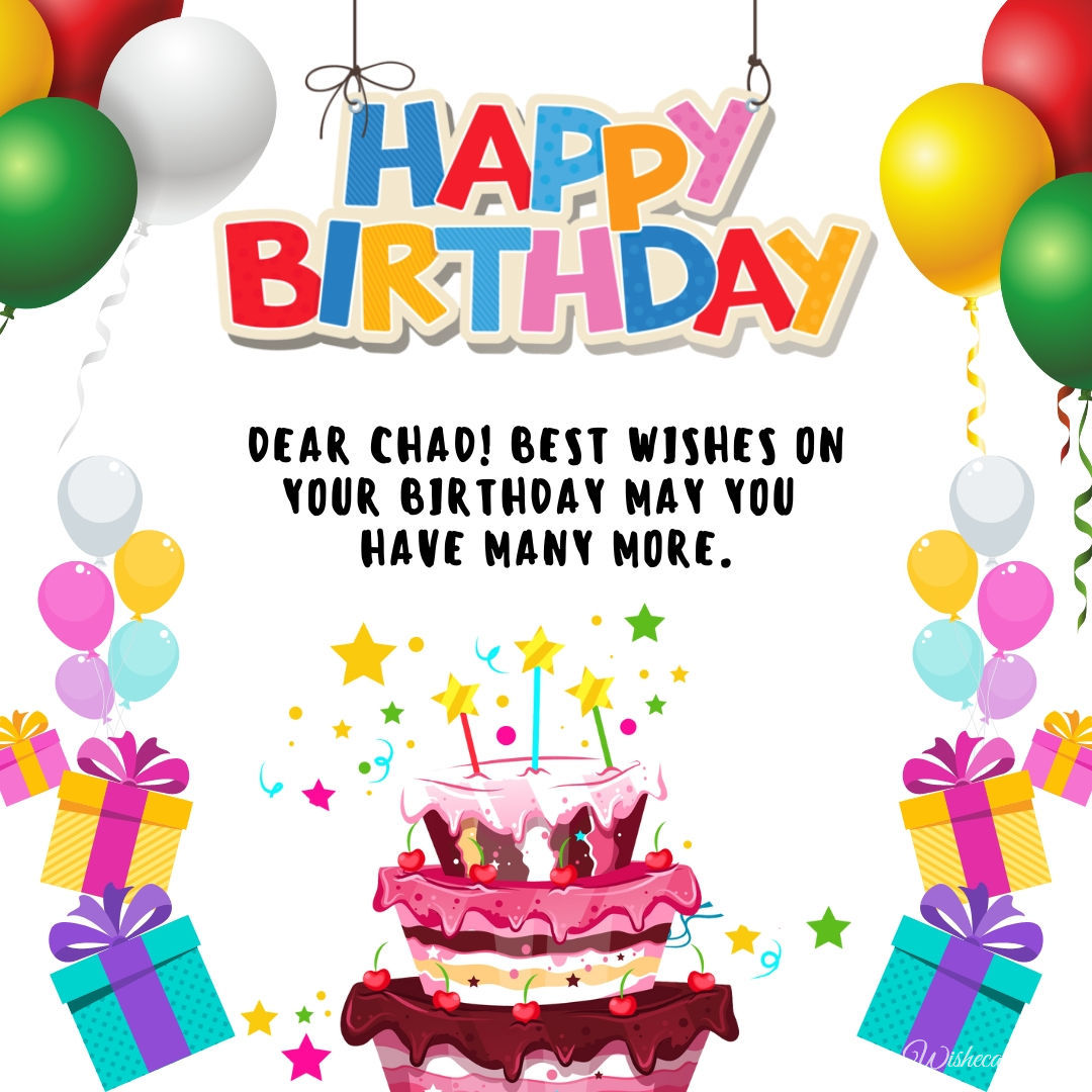 Happy Birthday Chad Cake Image