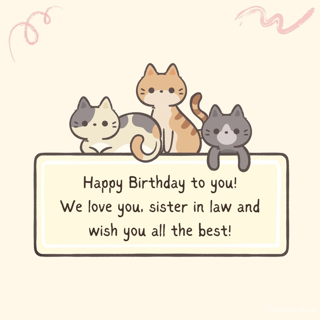 Happy Birthday Cute Sister in Law