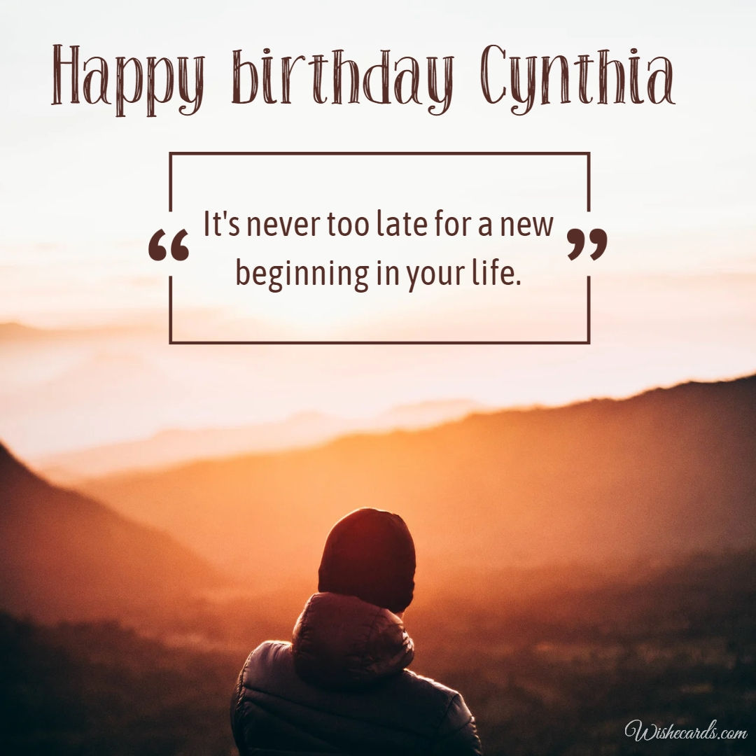 Happy Birthday Cynthia Image