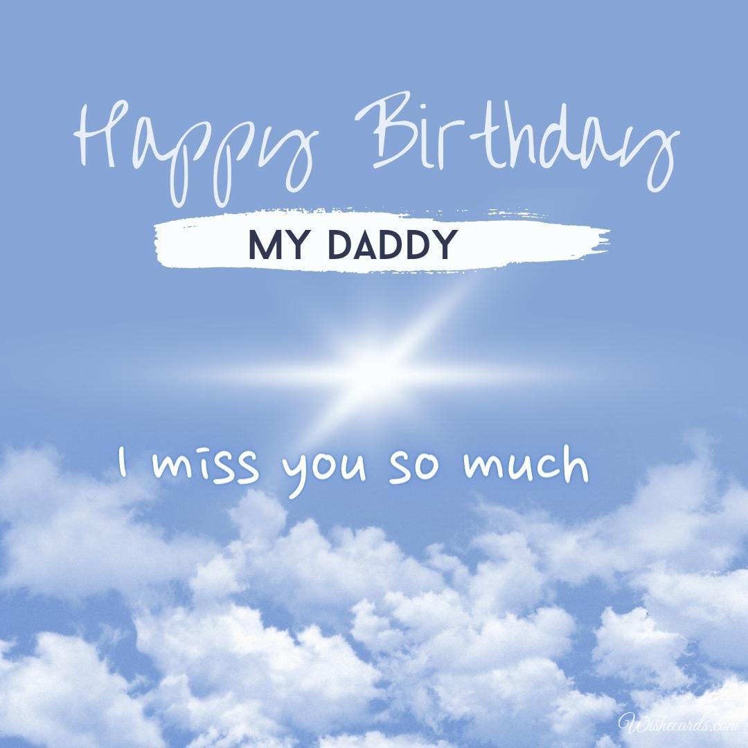 Birthday Cards and Images for Dad in Heaven